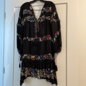 Derek Lam 10 Crosby black silk dress